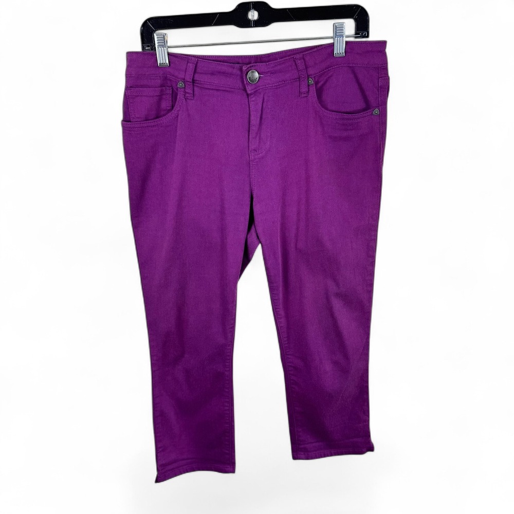 KUT from the Kloth‎ Purple Crop Skinny Pants Womens Size 10 Mid Rise Stretch